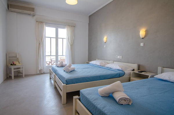 Olga's offers cycladic-style elegance, modern comfort (A/C, TV, WiFi) in a frien Ios, Greece fab triple in a guest house with swimming pool Private room in guesthouse vacation rental 15737235