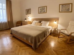This comfortable apartment has 2 bedrooms, livingroom - 3rd bedroom , fully equi Hlavní město Praha, Czechia Sunny Apartment Heart in Old Town Entire rental unit vacation rental 2295068