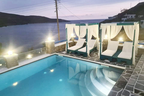 Angel’s Villa is located 3 hours from the port of  Piraeus and just 1 hour and 4  Angel's Villa Sunset Kythnos Cycladic home vacation rental 34929564