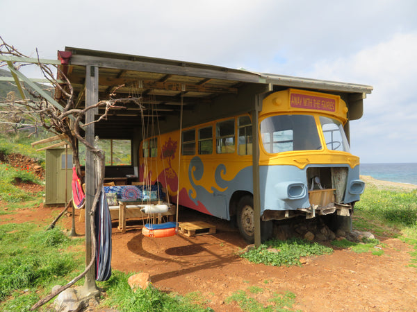 In a pure and wild coast of Crete, we have The Old Bus-residence and its Art Stu Crete Region, Greece The Old Bus  