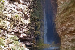 Fumacinha waterfall from below  Private Tours and Travel Guide America Sao Paulo REGION Northeast Brazil Destination Tour America Sao_Paulo REGION Northeast Brazil