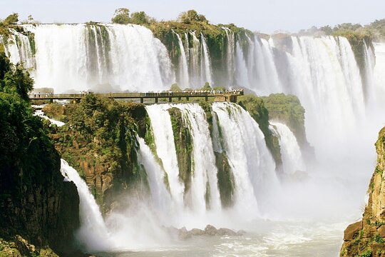 Brazilian Falls With Macuco Safari Boat  Private Tours and Travel Guide America Sao Paulo CITY Foz do Iguacu Destination Tour