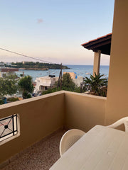 Relaxing vacation by the sea is something you have to live visiting Crete. My ap  Miros balcony. 50m from the beach Entire rental unit vacation rental 51801893
