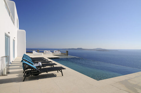 A stunning balance of Cycladic minimalism, marvelous sunset views and elegantly  London, United Kingdom Bluebird Villas     Villa Sunbird Entire villa vacation rental 44387430