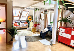 Have a drink on a sunny terase belonging to the maisonette apartment. Very airy  Prague, Czechia Duplex with quiet terrace on Wenceslas Square Entire rental unit vacation rental 38309878