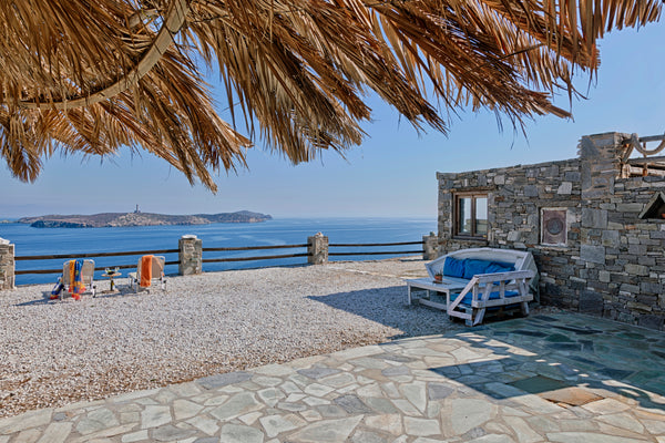 Idyllic hillside location by the coast with magnificent endless views of the blu Greece Aegean View - Apartment in Syros Entire rental unit vacation rental 17775558
