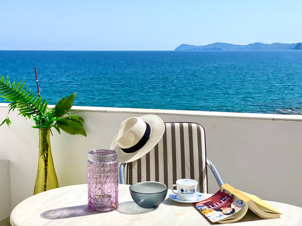 Dive into the blue of sea & sky of Sitia. <br />A beachfront, bright, spacious s Greece BLUE 7 - beachfront studio, Petras, Sitia Entire rental unit vacation rental 613350312479183436