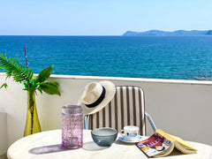 Dive into the blue of sea & sky of Sitia. <br />A beachfront, bright, spacious s Greece BLUE 7 - beachfront studio, Petras, Sitia Entire rental unit vacation rental 613350312479183436