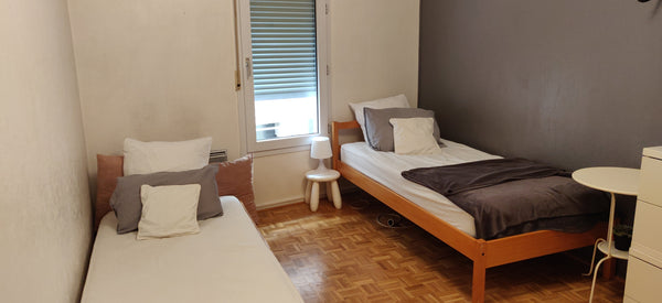 Hypercentre room with 2 single beds including a gigogne. Possibility of a baby c Lyon, France Private room with 2 beds in hypercenter 100m2 flat Private room in rental unit vacation rental 37680097