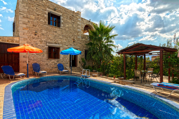 3 bedrooms, air conditioning, large garden, pool, terrace and balcony, fireplace Chania, Greece Delightful stone holiday house with Private Pool Entire home vacation rental 17491771