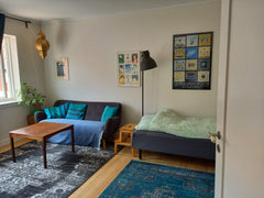 Spacious room with balcony. There's a table for eating/working, space for hangin Copenhagen, Denmark Room in nice and clean flat in quiet neighbourhood Private room in condo vacation rental 50182169