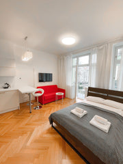 We are offering beautiful, modern, cozy apartments in a city center. The flat wa  Friendly apartments in Prague + Balcony #312 Entire rental unit vacation rental 35002675