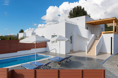 Against the backdrop of rugged mountains, the balcony and terrace views from the Greece VILLA ANASTASIA PEFKOS LINDOSRHODES Entire villa vacation rental 11543833