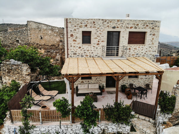 The composition of the property consists of a kitchen, 2x bedrooms, a bathroom,   Villa Charaso Maritina by Estia Entire villa vacation rental 560722552772023571