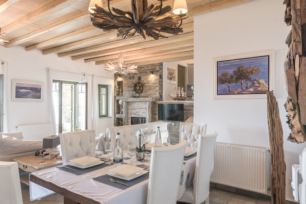 Set on a cycladic hill overlooking Agia Marina bay our villa offers unique panor Athens, Greece Blue Reflection Villa Andros Entire villa vacation rental 41754666