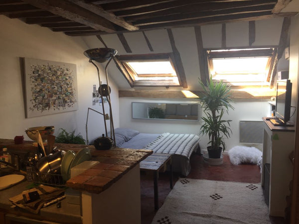 Chaleureux et grand Studio à une minute du métro en plein coeur du quartier Mont Paris, France Chaleureux studio Montorgueil Entire condo vacation rental 9879198