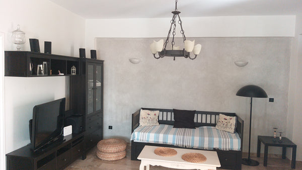 A traditional house in Perissa surrounded by a large garden is located in one of  Traditional house in Perissa Cycladic home vacation rental 41728394