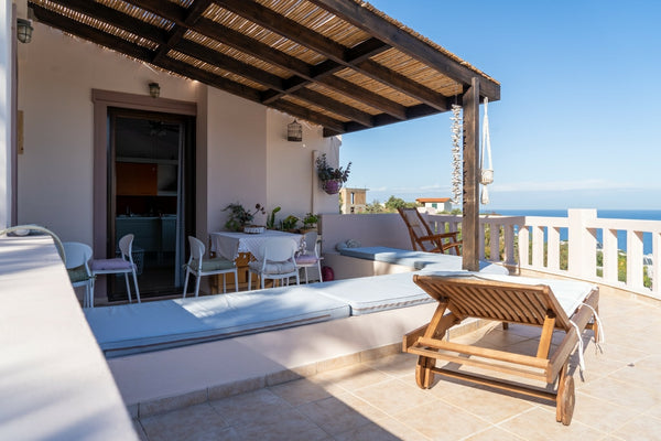 90sm charming house, recently renovated, occupies the 1st floor of a complex of  Heraklion, Greece Modern house with sea view Entire rental unit vacation rental 32765755