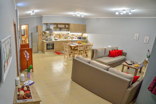 A brand new, modern furnished and decorated, 3 bedroom apartment with private pa Kissamos, Greece Stelios & Stavros 3BR quiet alley apartment Entire rental unit vacation rental 33085734