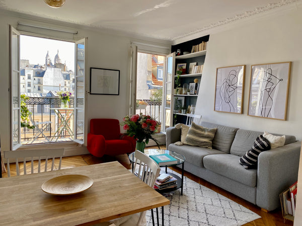 Mon logement se situe dans un quartier typiquement parisien proche de Pigalle et Paris, France 2 pièces lumineux avec balcon, vue sur Montmartre Entire rental unit vacation rental 21679029