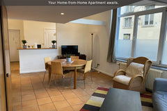 Open plan, self-contained 1 (mezzanine) bedroom & bathroom, 35m2 apartment. Cent Ixelles, Belgium Bel appartement disposant d'une mezzanine. Entire rental unit vacation rental 53001866
