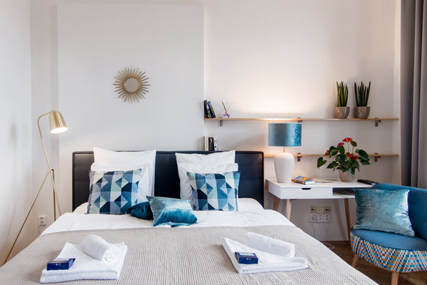 Tread on beautifully preserved old wooden floorboards in this otherwise stunning Prague, Czechia Modern Apartment Close to Charles Bridge Entire serviced apartment vacation rental 26520714