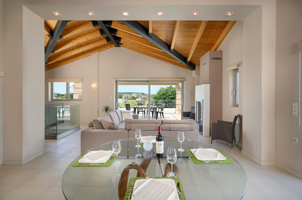 Minimally decorated residence with panoramic view of White Mountains. Easy acces Chania, Greece Marmo's Residence Entire villa vacation rental 12096299