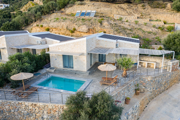 Magnificent two bedroom villa with extraordinary view to the mysterious Libyan S Rethimnon, Greece Pyrgos villa 1 ,sea view,pool,South Crete,Plakias Entire villa vacation rental 11603383