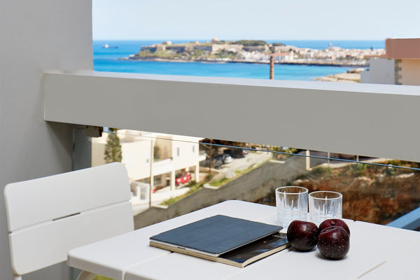 Chill out, bask in the sun, make a fresh salad, a juicy steak, enjoy them at you Heraklion, Greece ☀ Sunlit apartment near the beach ♥ Wow Seaview!! Entire rental unit vacation rental 581841114232871429