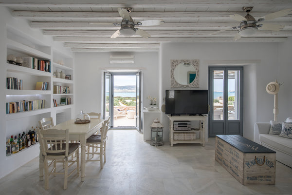 Sunray has modern Cycladic houses that are part of a 12-acre compound with a vie Pounta, Greece Paros ,  3 BR sea front house next to kite sports Cycladic home vacation rental 47461012