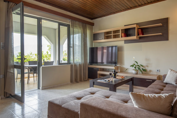 Brand new furnitures and devices in a spacious space with great sea view and hug Chania, Greece 