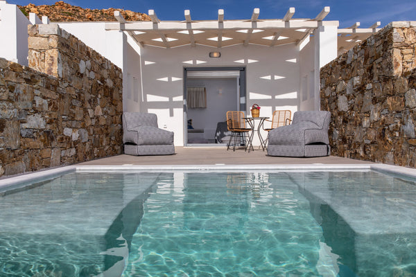 1 Bedroom / 1 Bath / Max Capacity 3 / 30 sq.m / Private Jet Tub Pool<br /><br />  Sea View Suite with Jet Tub Pool | Mythology Naxos Room in aparthotel vacation rental 42395998