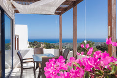 In a small complex of white houses on a cliff, you will find this beautiful, mod Rethimnon, Greece Anatoli 3-Holiday home in Plakoti Village Entire home vacation rental 46669490