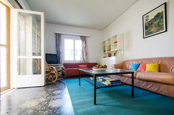 Our summer apartment with its sunny windows all around fills all the senses with New York, NY Cretan Dream Digital Nomad Room Infinite Blue Private room in rental unit vacation rental 714863850555652406
