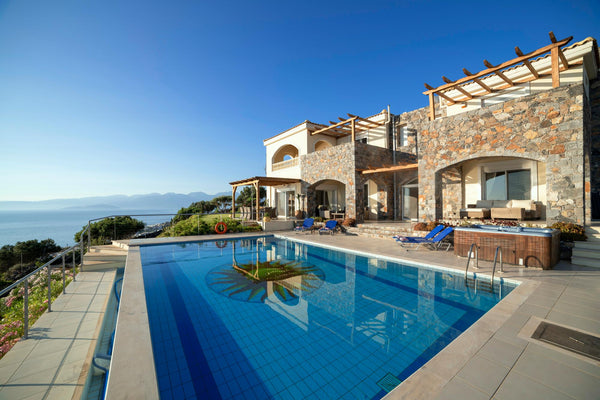 Villa La Mirage is a 4 bedroom 330 sqm villa, set on a hillside in a plot of 7.0 Katsikia, Greece Villa La Mirage Entire villa vacation rental 47709444