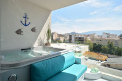 This brand new 60sqm apt has 2 private terraces with panoramic views over Athens Ekali, Greece Luxury Jacuzzi Flat with Acropolis view in Gazi Entire rental unit vacation rental 17860716