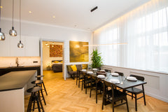 Our luxury super spacious apartment boasts a stunning view and directly overlook Prague, Czechia Florentinum Heights 2BR, Balcony (Prague Old Town) Entire rental unit vacation rental 598196232967286854