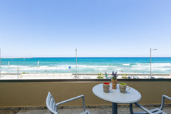 Our Modern Sea View Studio is located right on the beach road of Rethymno. Only  Rethimnon, Greece Renovated Front Balcony Sea View Studio|Beach road Room in serviced apartment vacation rental 17839796