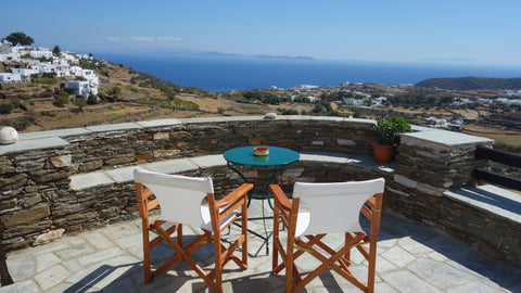 A traditional stone house set on the hill of Ano Petali.Its large veranda and th Greece Sailing House Cycladic home vacation rental 12239663
