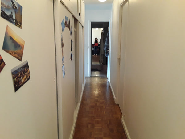 Un immense salon ou peut dormir ou voir deux personnes sur les canapés <br />Pui Paris, France Métro volontaires logement idéal 3 pers 130 euros Private room in rental unit vacation rental 19482695