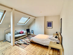 Fully furnished bedroom with a private bathroom in the “Place Flagey” neighbourh Ixelles, Belgium Large bedroom and private bathroom in Flagey Private room in home vacation rental 38117788