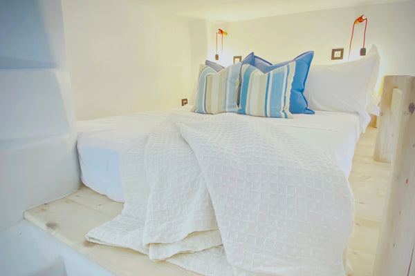 Nestled away on a cobbled street in the centre of Mykonos Town is Molly's Maison Greece Molly's Maisonette Mykonos - Beach-Chic Town House Cycladic home vacation rental 632394325717037797