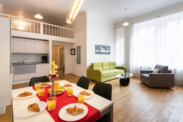 2 x Luxury apartments in the same building with 4 bedrooms + 1 mezzanine apartme Prague, Czechia 💙pragueforyou💙 2 nice apts for 20pers in center Entire rental unit vacation rental 34761779