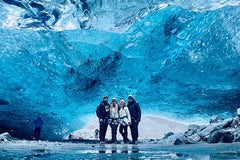 Natural Crystal Blue Ice Cave Tour of Vatnajökull Glacier from Jökulsárlón  Private Tours and Travel Guide Atlantic Reykjavik CITY Skaftafell Destination Tour Atlantic Reykjavik CITY Skaftafell