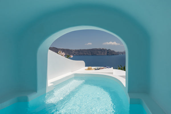 Spacious open plan rooms meet marbled floors and our largest cave plunge whirlpo Oia, Greece Honeymoon Suite with Plunge Pool and Caldera View Entire rental unit vacation rental 32654161