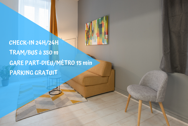 We have implemented additional hygiene measures in order to welcome you safely i Lyon, France ★ Studio le Nid Lyonnais Montchat ★ Entire rental unit vacation rental 29649950