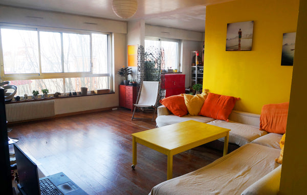 Situé au 5è avec ascenseur, l'appartement surprend par son double séjour ouvert  Paris, France 80m2 Vue panoramique - Oberkampf XI - 4 personnes Entire rental unit vacation rental 1314079