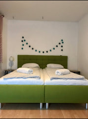 Our flat has 2 bedrooms, 1 bedroom is around 25m2 has a kind size bad, 2 small a  Big cosy flat with balcony, close to city centre. Entire rental unit vacation rental 46510690