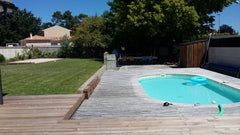 Notre maison est spacieuse et lumineuse. La cuisine donne sur la terrasse couver Bordeaux, France Maison moderne fonctionnelle avec piscine Entire home vacation rental 25052471