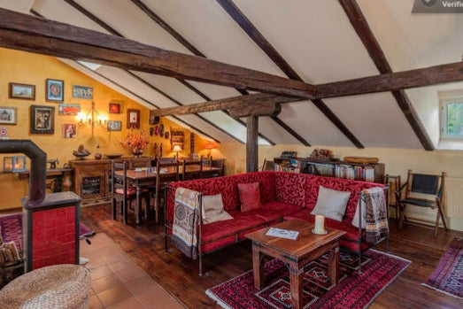 Bright And Colorful Apt Under Vyšehrad Castle! in Prague provides accommodation   Attic apartment Vysehrad Entire loft vacation rental 39921006